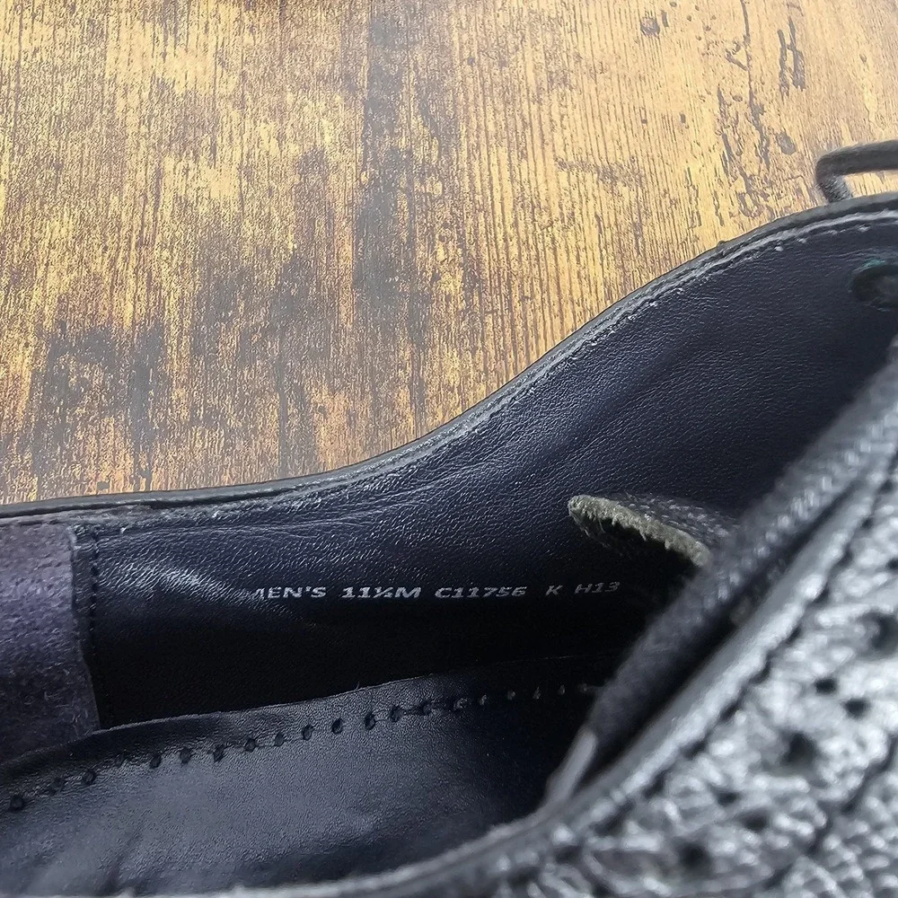 Cole Haan Colton Wingtip Brogue Oxfords Black Dress Shoes C11756 -‎ Men's 11.5M